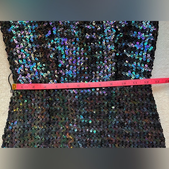 Vintage Black Sequin Dress, Princess Kate New York. Holidays NYE Cocktail. Sz S - Picture 12 of 16